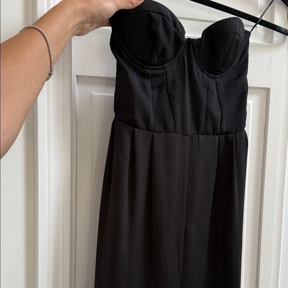 Bershka Black Strapless Dress
